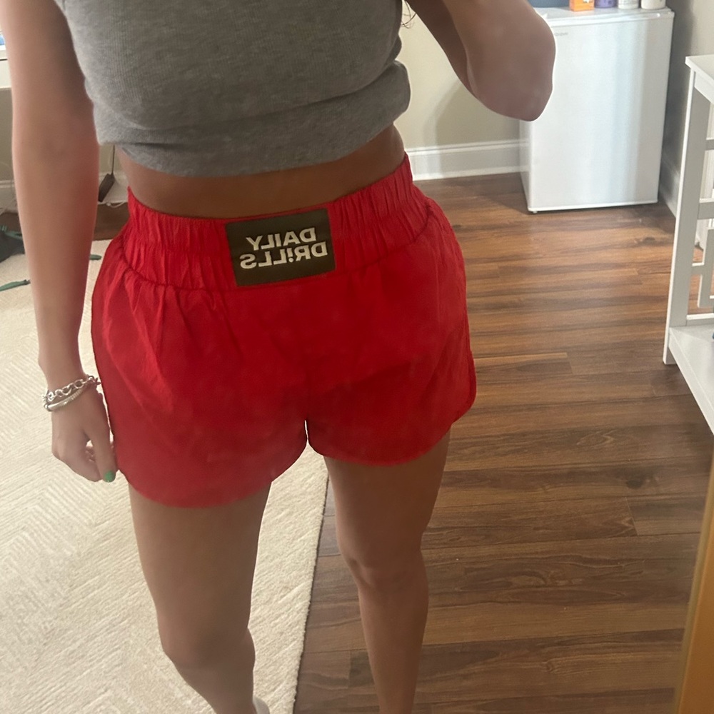 Daily drills red bubble shorts